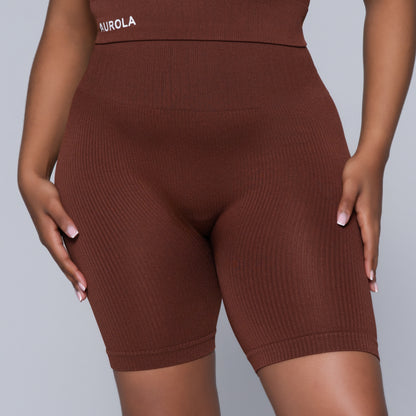 Brown Active Wear Gym Shorts