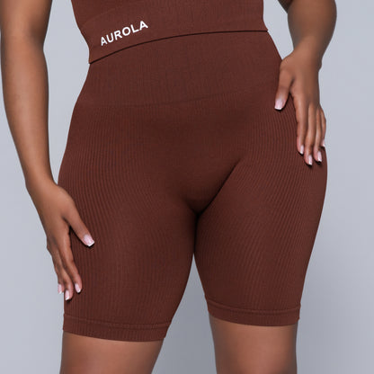 Brown Active Wear Gym Shorts