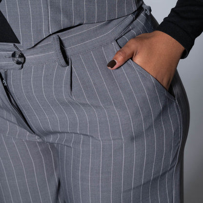 Grey Stripe Suit Waistcoat