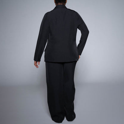 Black Long Sleeve Suit Jacket