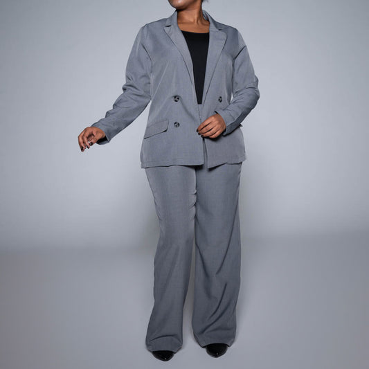 Grey Slax Suit Pants