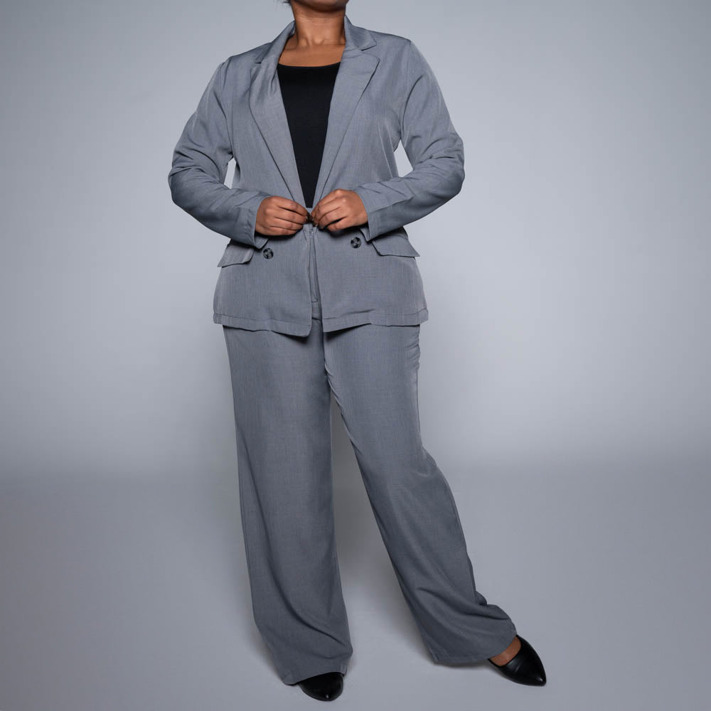 Grey Slax Suit Pants