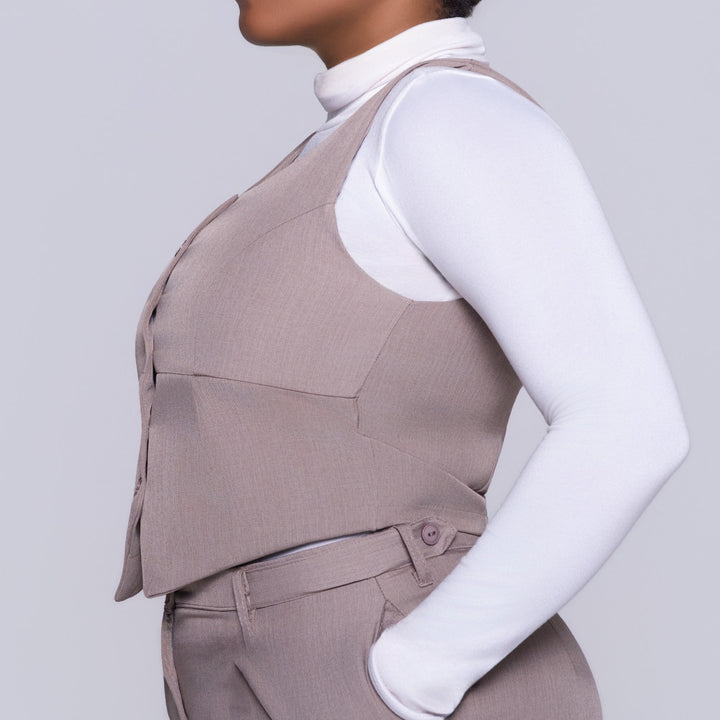 Mocca Sleeveless Waistcoat