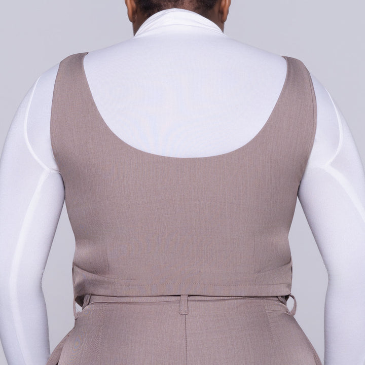 Mocca Sleeveless Waistcoat