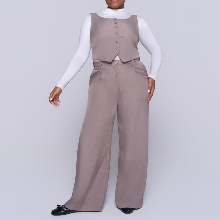 Mocca Sleeveless Waistcoat