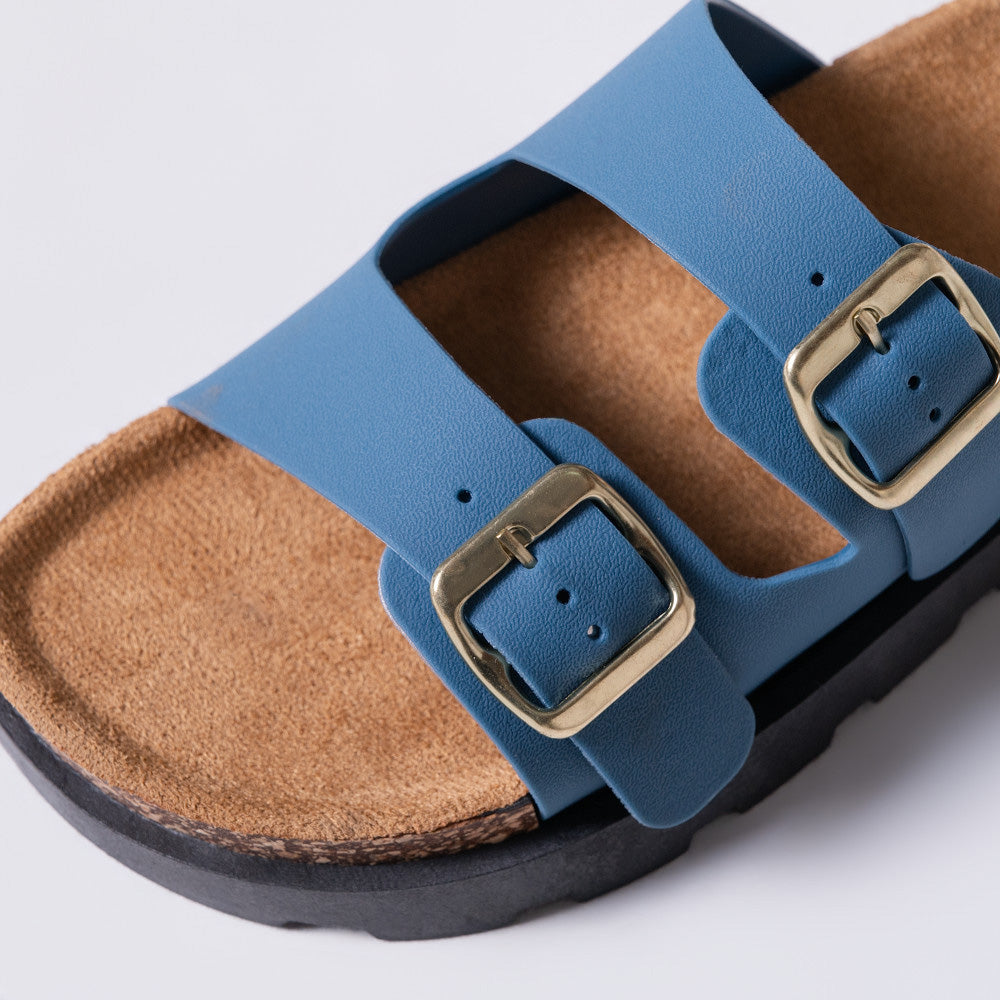 Blue Chunky Double Buckle Slider