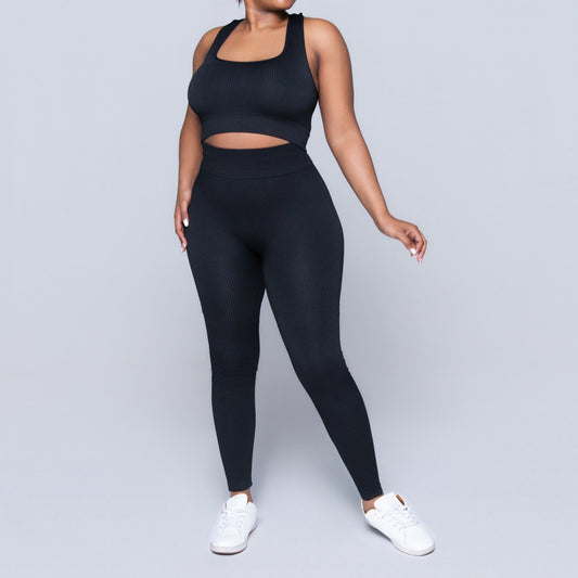 Ladies Black Gym Top
