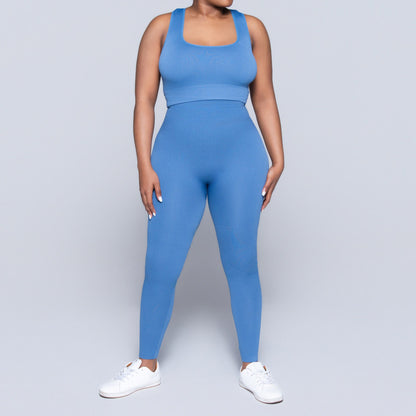 Ladies Light Blue Gym Top