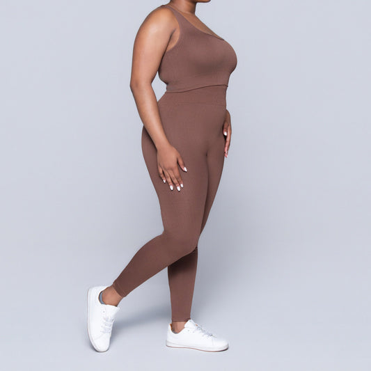 Ladies Brown Gym Top