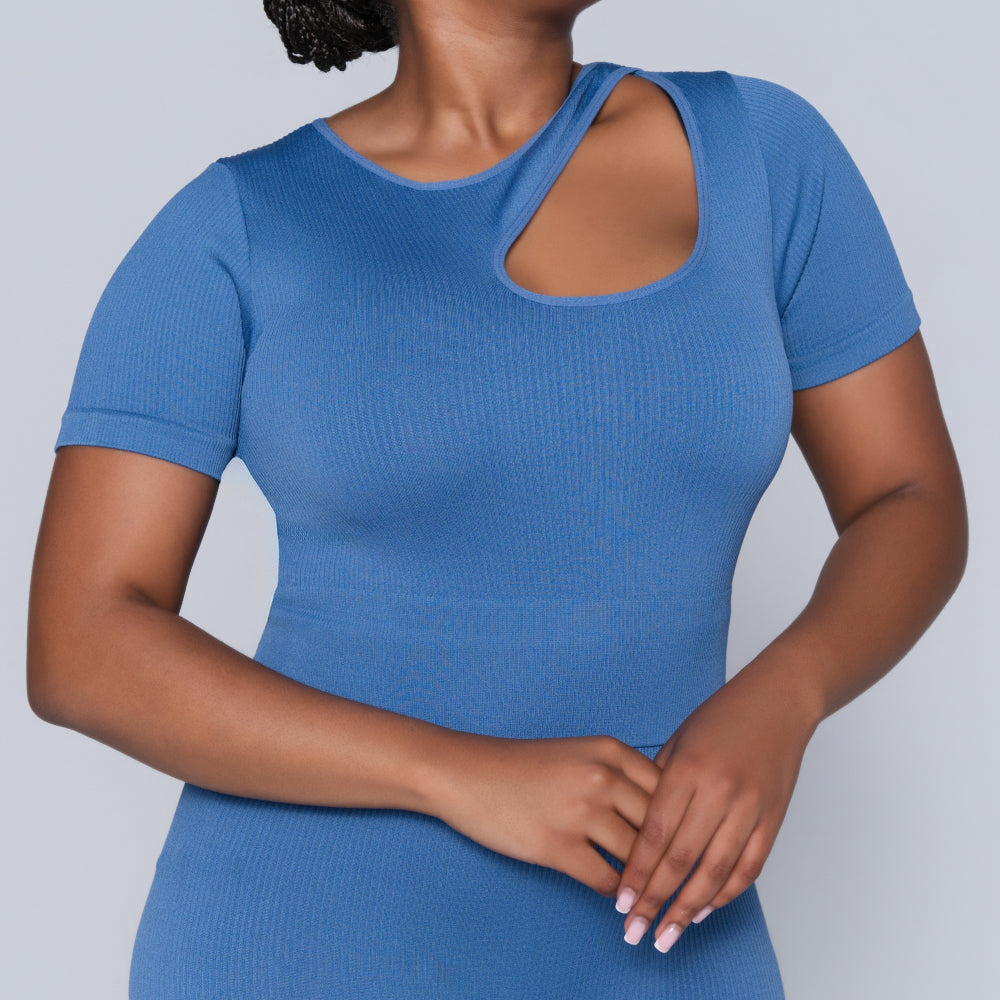 Blue Active Wear Gym Top