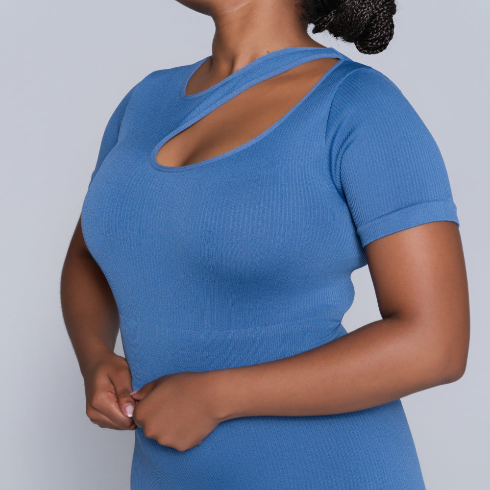 Blue Active Wear Gym Top