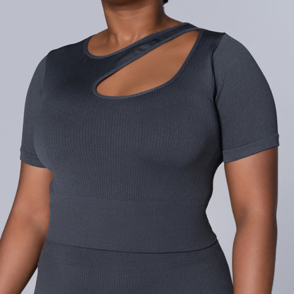 Grey Active Wear Gym Top