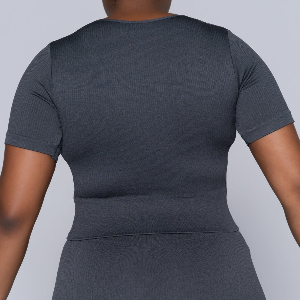 Grey Active Wear Gym Top