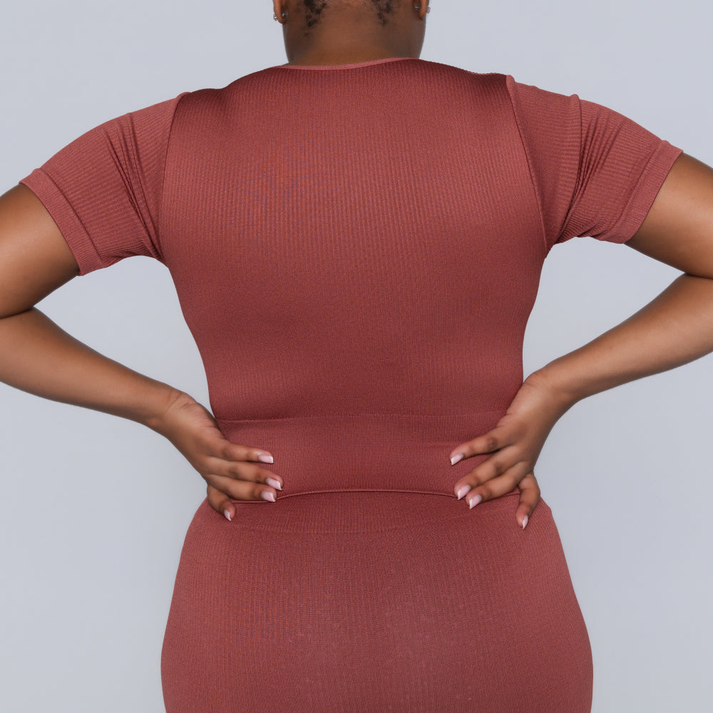 Rust Active Wear Gym Top