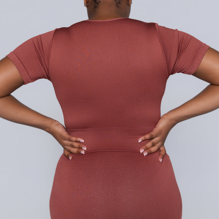 Rust Active Wear Gym Top