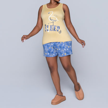 Printed Shorty Pyjama Set