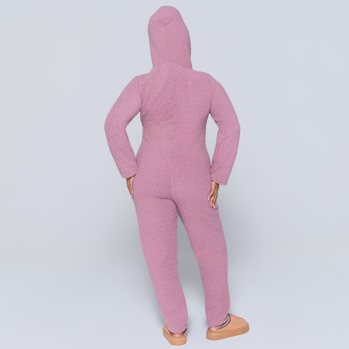 Mauve Coral Hooded Onesie