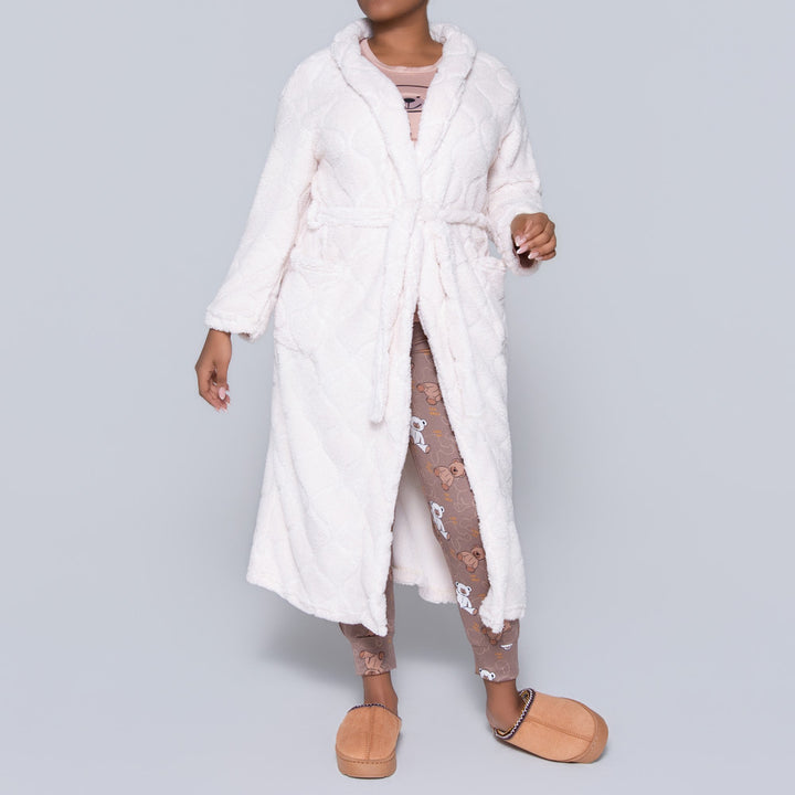 Cream Coral Velour Gown