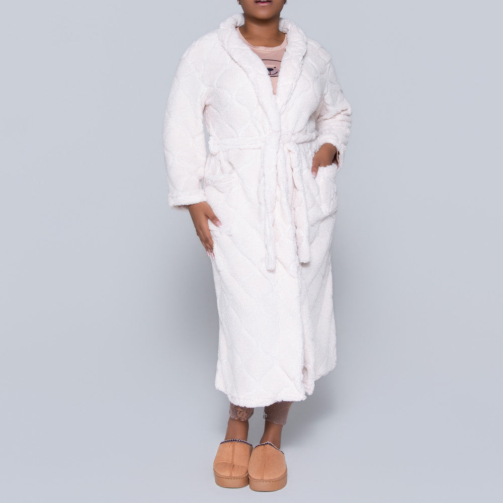 Cream Coral Velour Gown