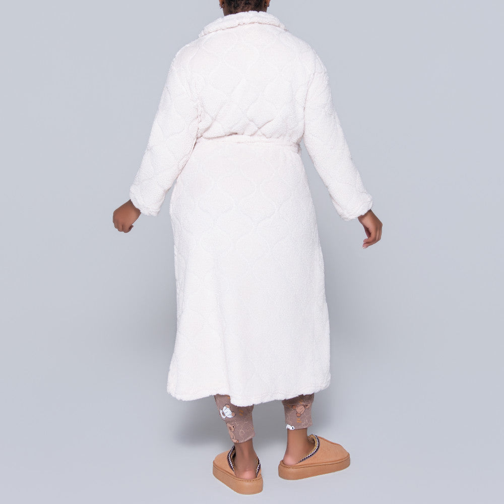 Cream Coral Velour Gown