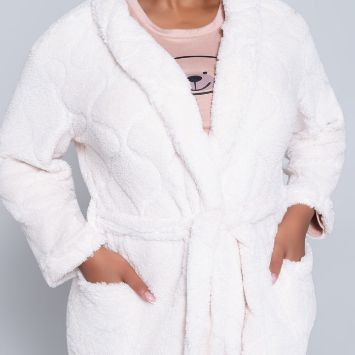 Cream Coral Velour Gown
