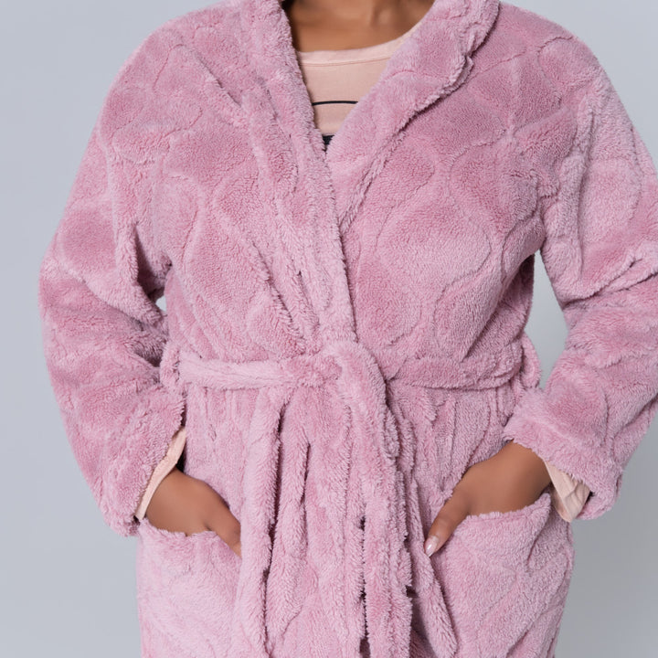 Mink Coral Velour Gown