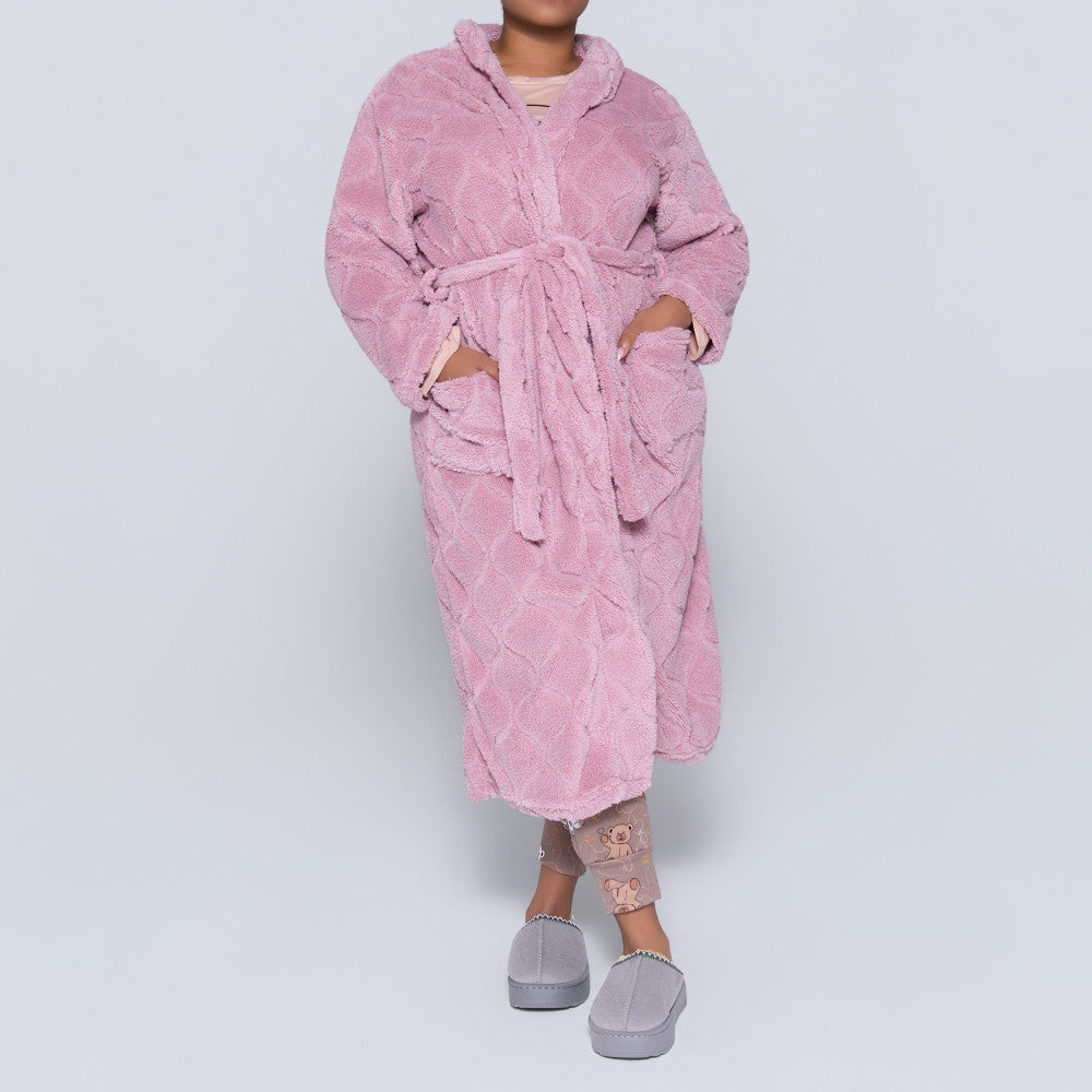 Mink Coral Velour Gown