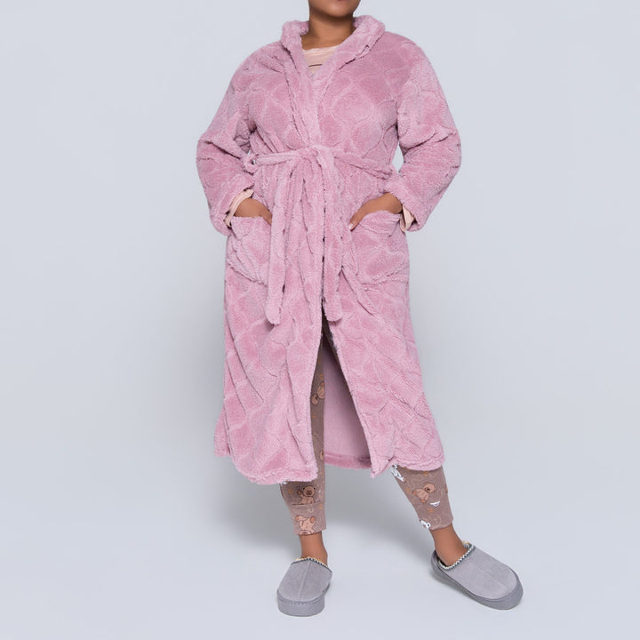 Mink Coral Velour Gown