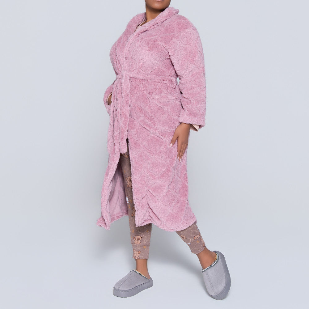 Mink Coral Velour Gown