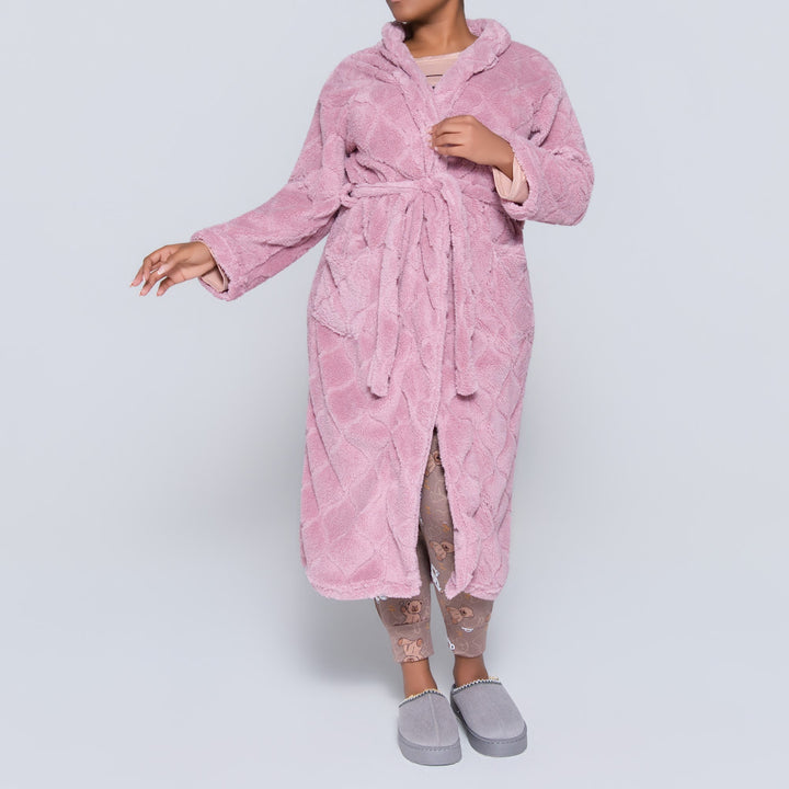 Mink Coral Velour Gown