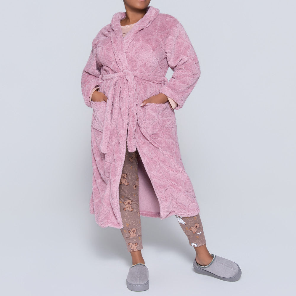 Mink Coral Velour Gown