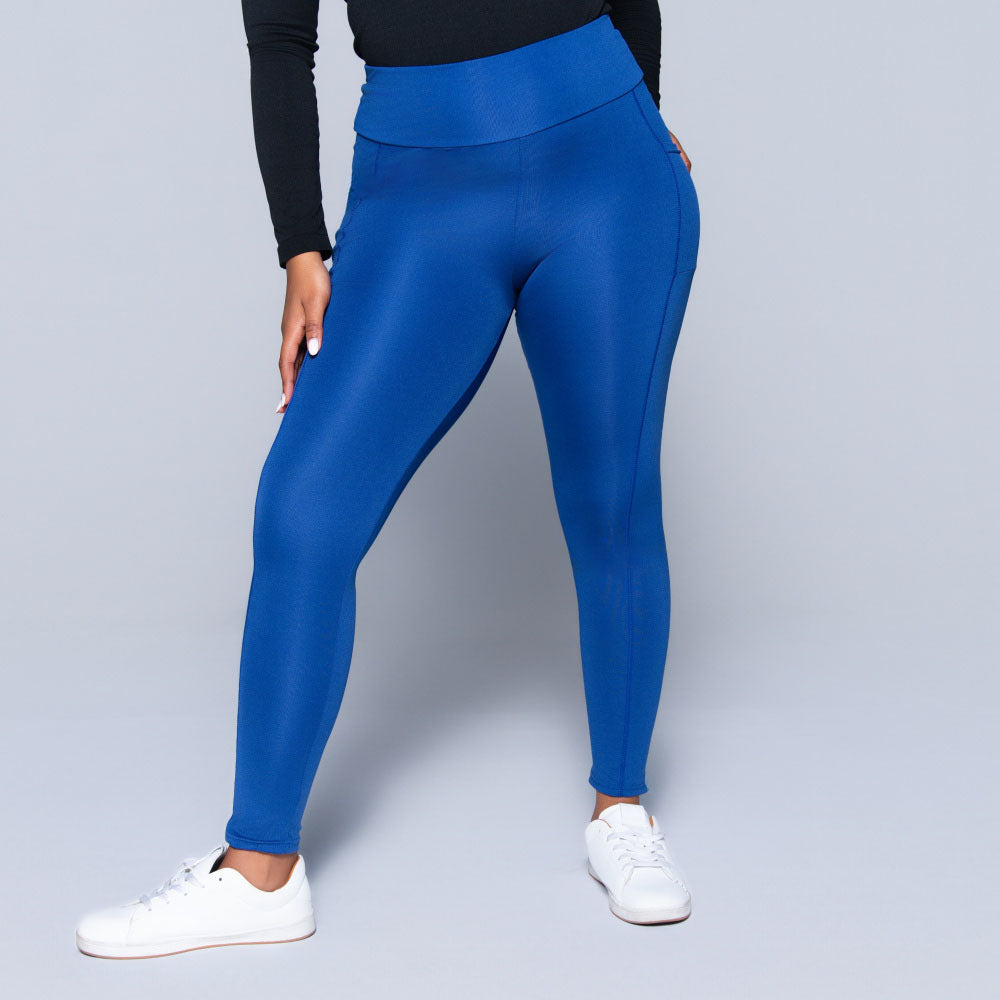 Blue  Pocket Edit Gym Leggings