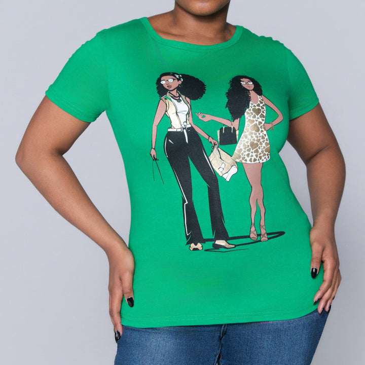 Emerald Handbag Print Top