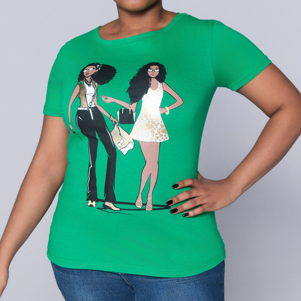 Emerald Handbag Print Top