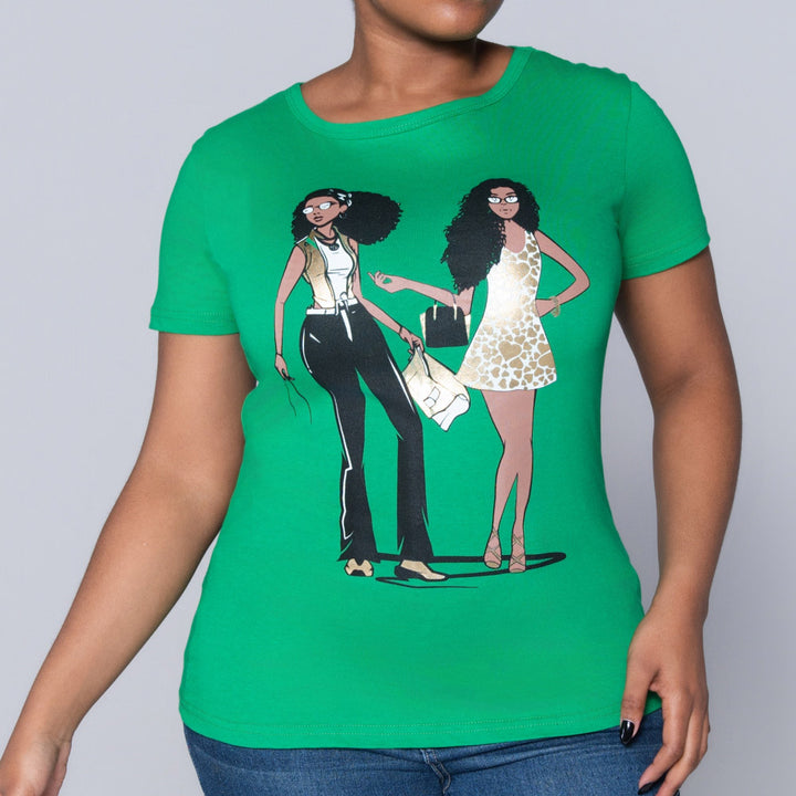 Emerald Handbag Print Top