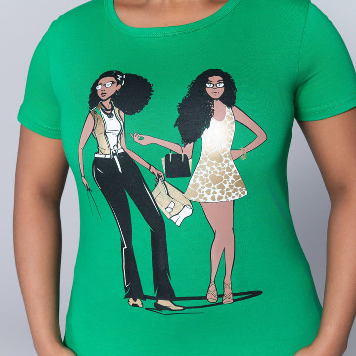 Emerald Handbag Print Top