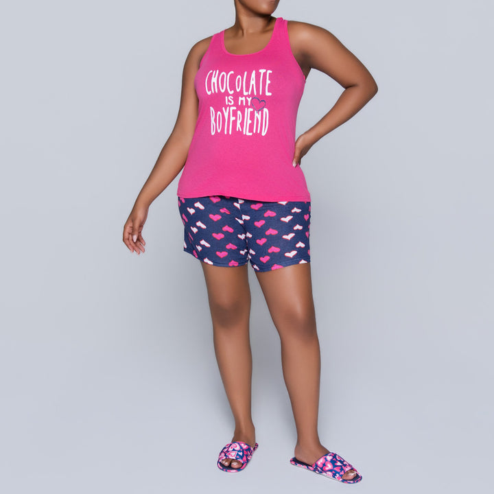 Cerise Shorty Pyjamas Set