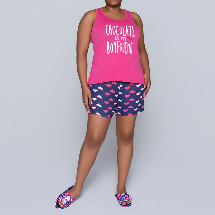 Cerise Shorty Pyjamas Set