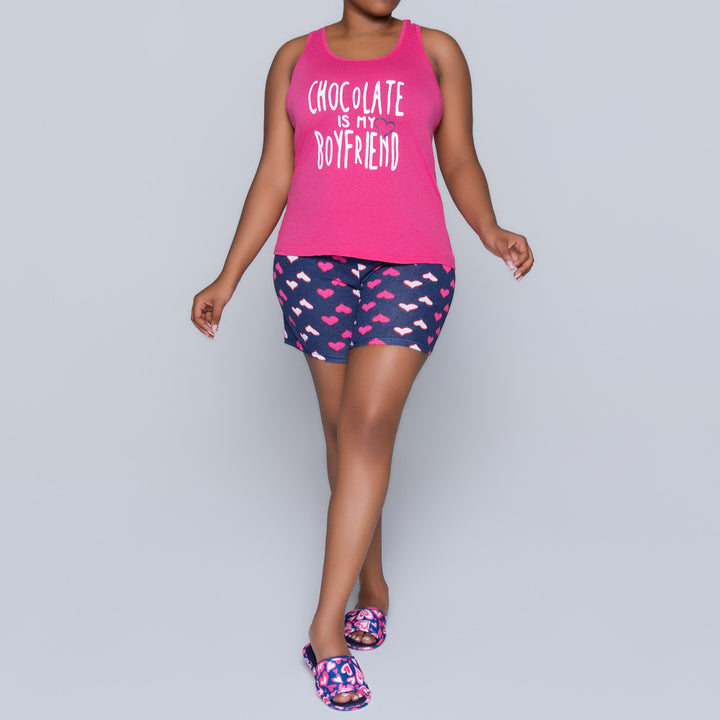 Cerise Shorty Pyjamas Set