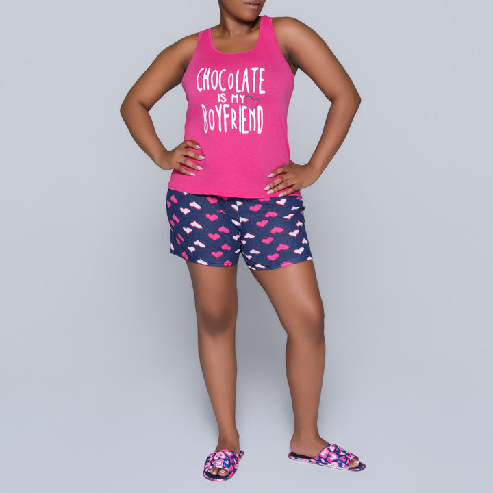 Cerise Shorty Pyjamas Set