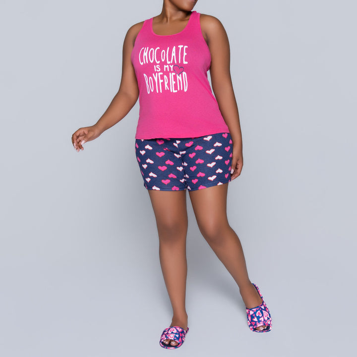 Cerise Shorty Pyjamas Set