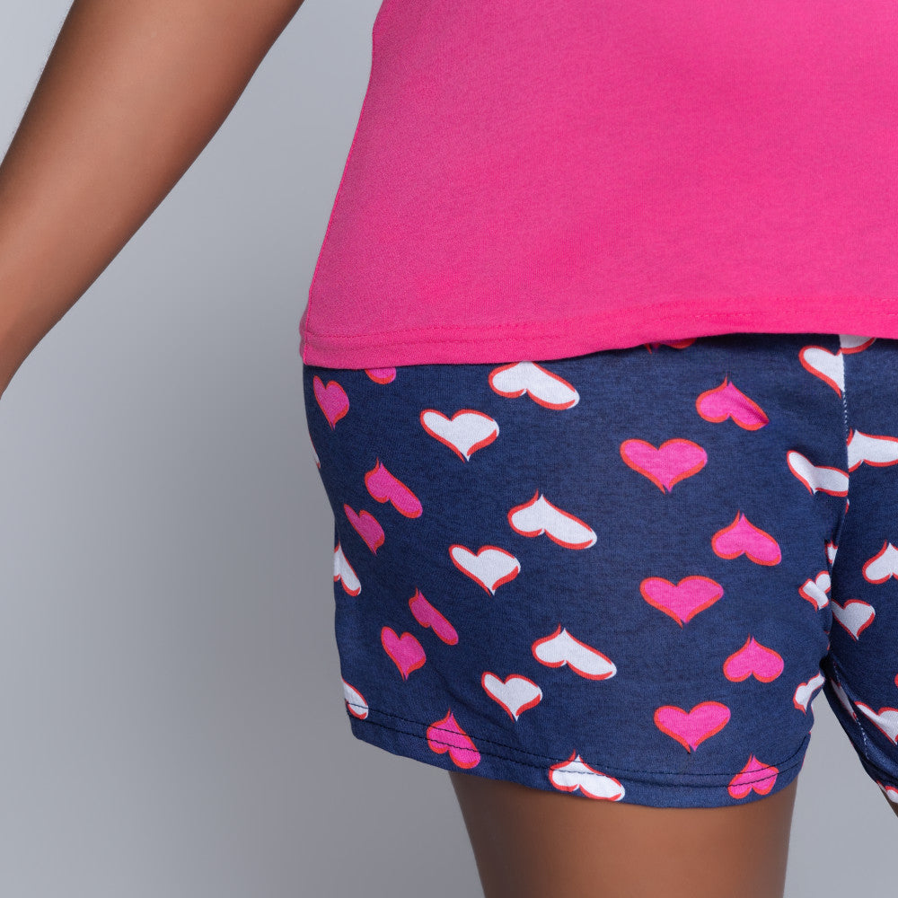 Cerise Shorty Pyjamas Set