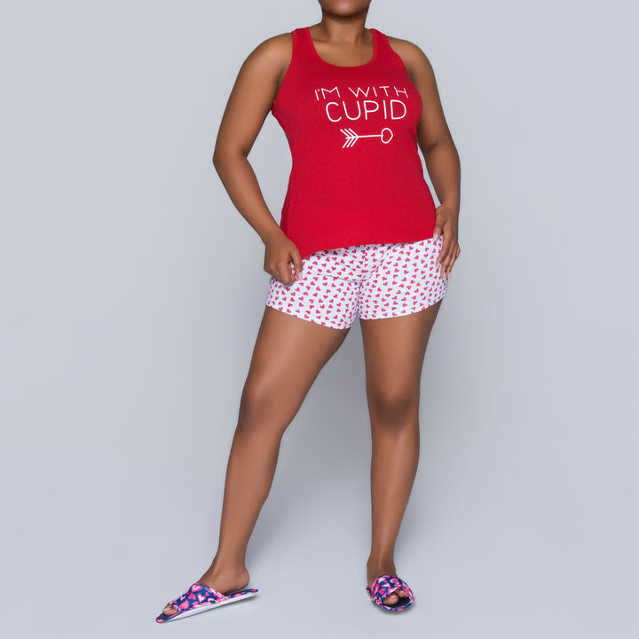 Red Shorty Pyjamas Set