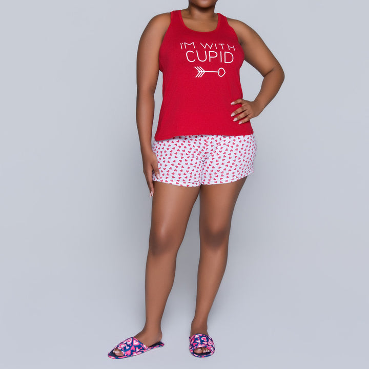 Red Shorty Pyjamas Set