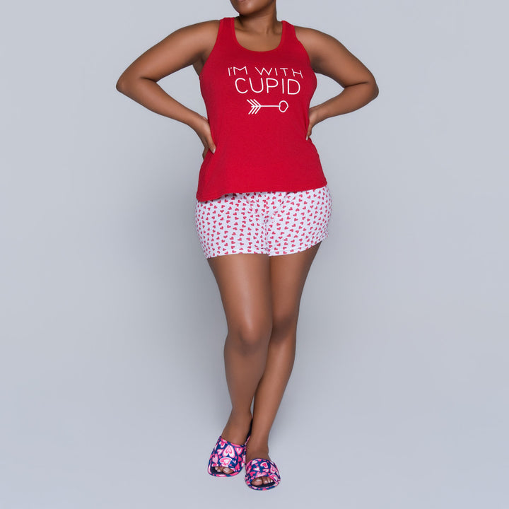 Red Shorty Pyjamas Set