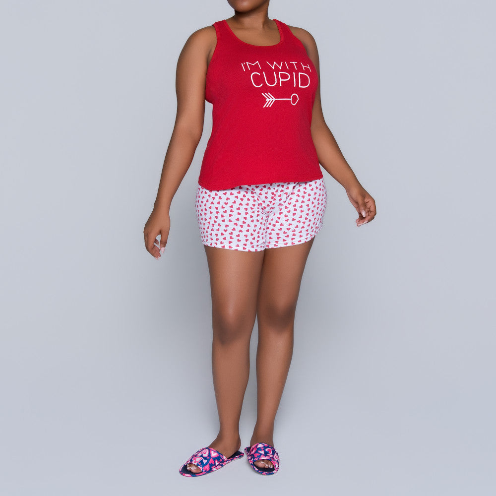Red Shorty Pyjamas Set