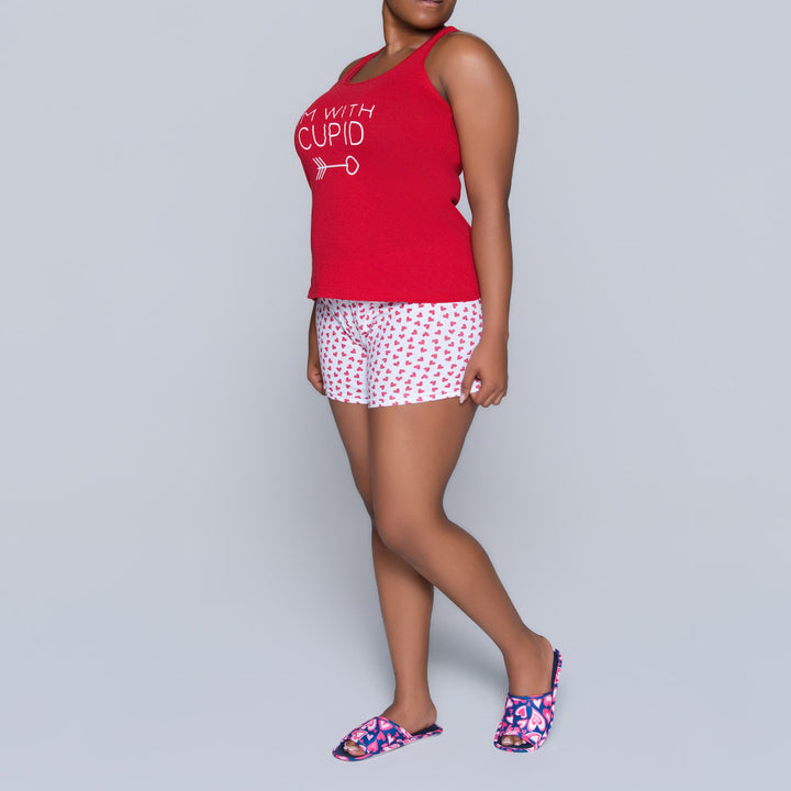 Red Shorty Pyjamas Set