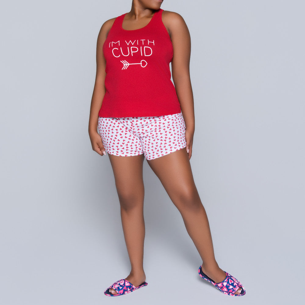 Red Shorty Pyjamas Set