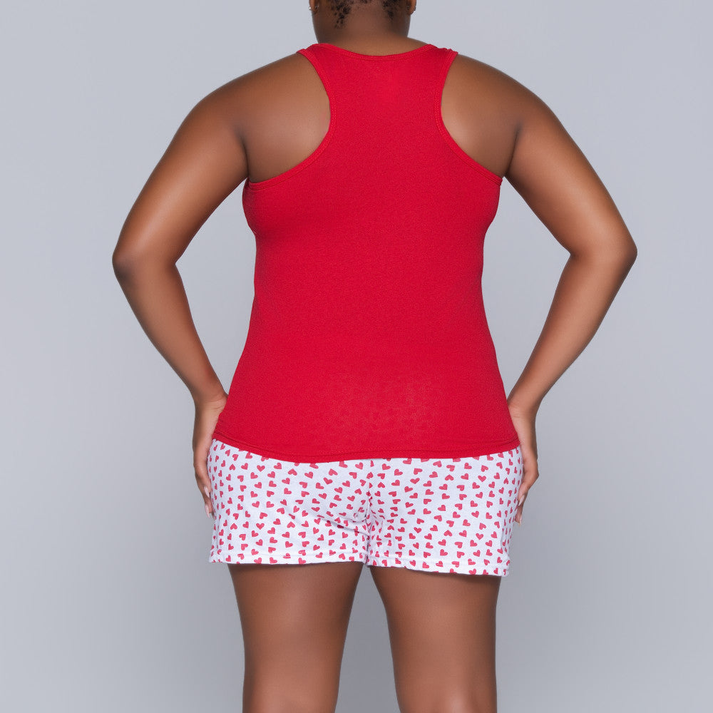 Red Shorty Pyjamas Set