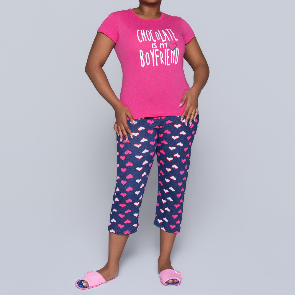 Statement Print 3/4 Ladies Pyjama Set